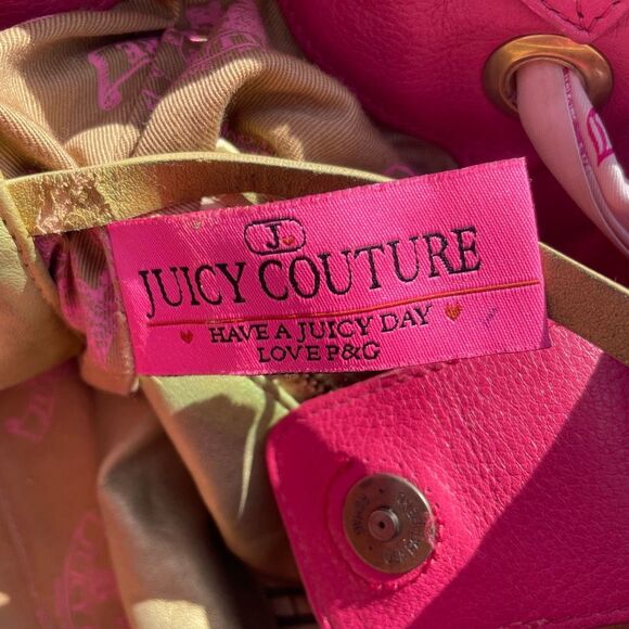 Rare Vintage Juicy Couture Daydreamer green and pink bag Y2K - Picture 12 of 17